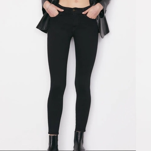 FRAME Le High Skinny Black Jeans - Picture 1 of 8